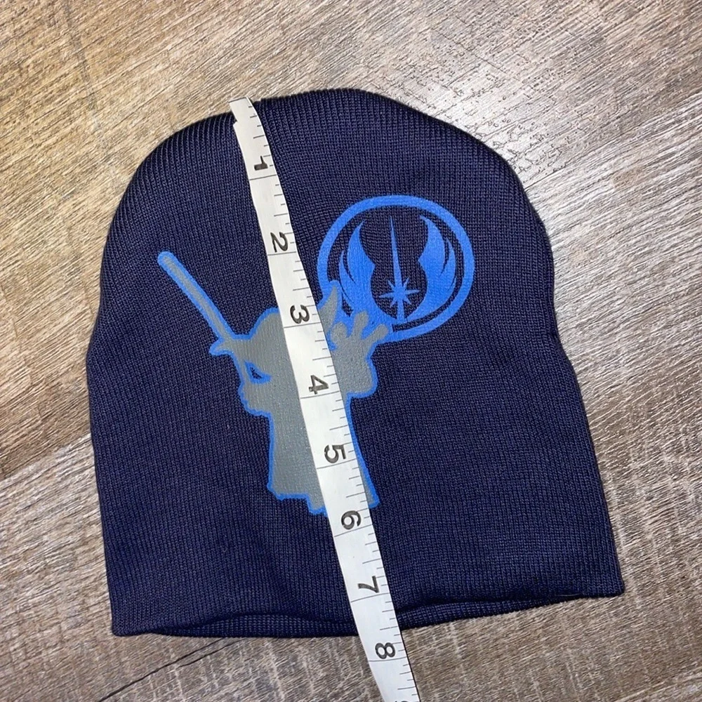 Star Wars Navy Knit Yoda Jedi Graphic Beanie Hat size boys 18 (XXL)